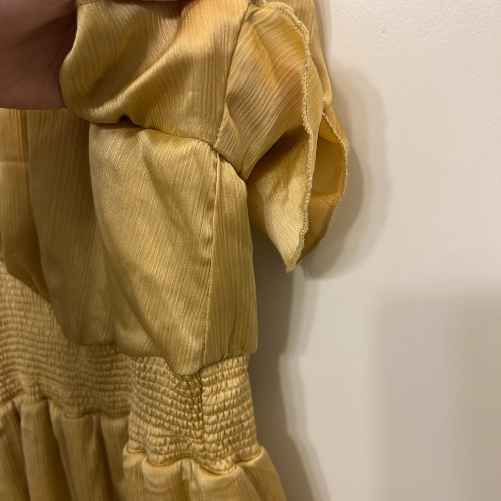 Baltic Born Prague Satin Maxi Dress in Mustard - Picture 9 of 12